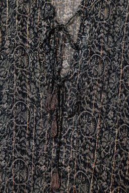 METALLIC THREAD PRINTED BLOUSE - Zara фото 9