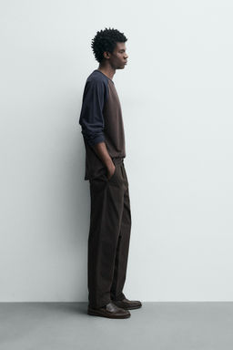 RELAXED FIT PLEATED TROUSERS - Zara фото 13