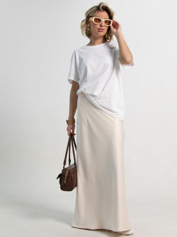 Юбка атласная Эвелин (сливочная) Ю15382-25М - Lt collection фото 8