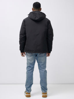 Куртка спортивная мужская зимняя большого размера черного цвета 633Ch - Mtforce фото 5