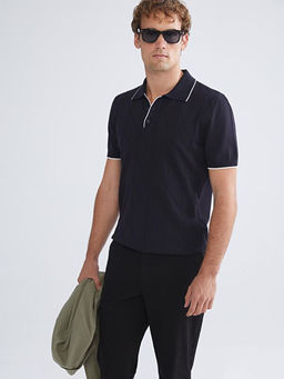 Polo Yaka K?sa Kollu Erkek Triko Kazak