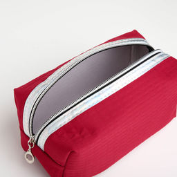 Косметичка женская на молнии, объёмная, маленькая, красная - Simaland фото 3