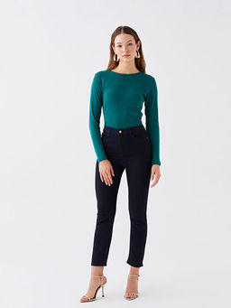 Normal Bel Slim Fit Kad?n Jean Pantolon