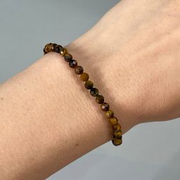 Браслет из Тигрового глаза огранка 16 см +