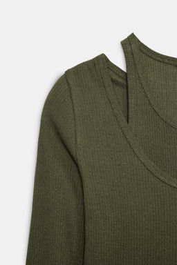 CAMISETA RIB DOBLE / Khaki - Zara фото 7