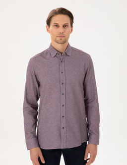 Mor Slim Fit Uzun Kollu G_mlek - Pierre cardin фото 3
