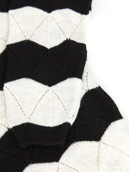 Bisiklet Yaka ?izgili Uzun Kollu K?z ?ocuk Triko Kazak - Waikiki фото 3