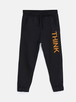 Beli Lastikli Bask?l? Erkek ?ocuk Jogger E?ofman Alt?