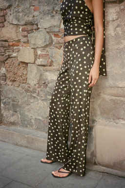 SATIN FLARE TROUSERS - Zara фото 14