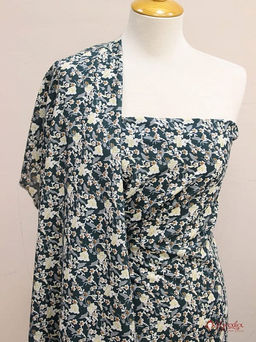 Штапель Гузель цв.темная морская волна, ш.1.45м, вискоза-100%, 90гр/м.кв - Купава фото 4