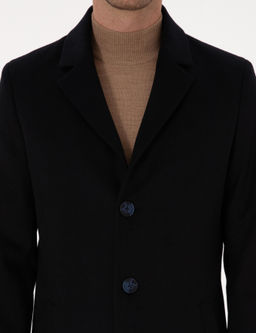 Lacivert Ex Slim Fit Y_n Kar___ml_ Palto