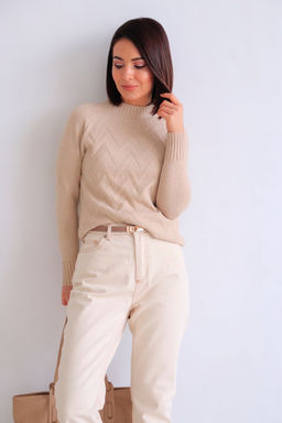 Martichelli Джемпер бежевый зигзаг фото 4