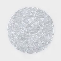 Набор салфеток сервировочных на стол Доляна Листья, d=38 см, 4 шт, цвет серебряный  фото 11