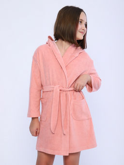 Халат подростковый из махры Нежность светло - розовый - Амадэль фото 13