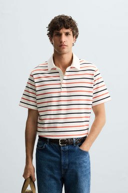 STRIPED POLO SHIRT - Zara фото 2