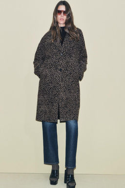 ANIMAL PRINT WOOL BLEND COAT ZW COLLECTION - Zara фото 8