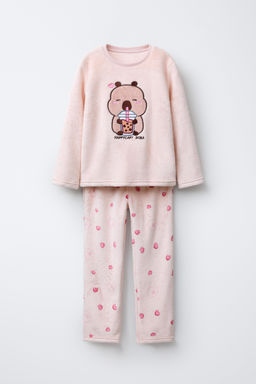 AGES 6-14/ HELLO KITTY FLEECE PYJAMAS