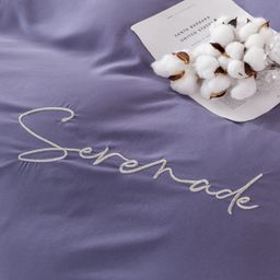 Комплект постельного белья Однотонный Сатин Вышивка на резинке CHR051 160*200*35/2 спальный/4 Наволочки - Ситрейд фото 7