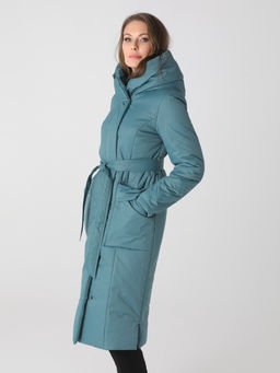 24319 Пальто дем. т.зеленый - Dizzyway фото 3