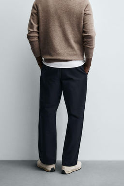 TEXTURED STRAIGHT-LEG TROUSERS - Zara фото 3