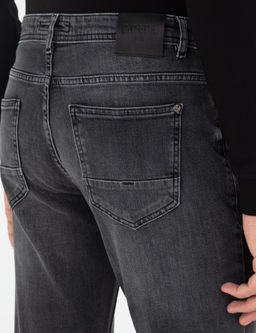 Темно-антрацитовые джинсовые брюки узкого кроя - Cacharel фото 6