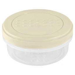 Банка пластмассовая "Asti" 0,35л, д11,5см, h5,2см, с завинчивающейся крышкой, светло-бежевый (Россия)