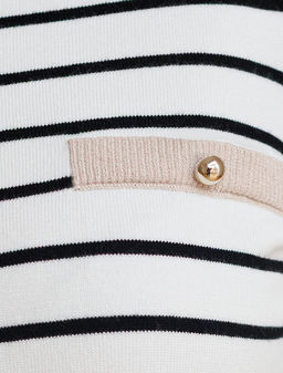 Свободный джемпер в полоску из вискозы с люрексом
