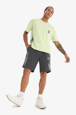 DeFactoFit NBA Milwaukee Bucks Standart Fit K?sa Paca Sort