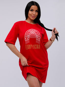 Сорочка "Царевна 3" красная, трикотаж