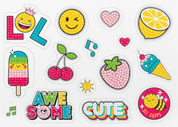 Кристальная (алмазная) мозаика ФРЕЯ ALVN-137 наклейки Всё клубнично! 19.5 х 14 см