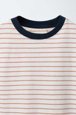 CAMISETA RAYAS CUELLO CONTRASTE / rayas - Zara фото 3