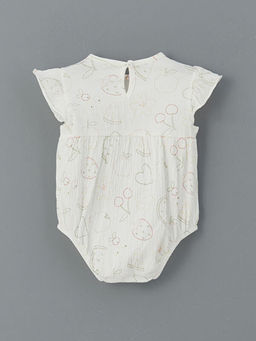 Bask?l? K?z Bebek ??t??tl? Bodysuit