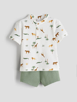 Hakim Yaka Erkek Bebek Ti??rt ve ?ort 2li