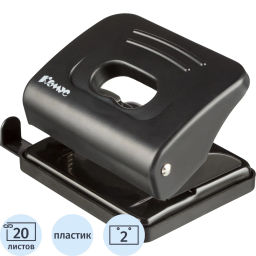 Дырокол Комус Prima 6325 черный до 20л.  фото 2