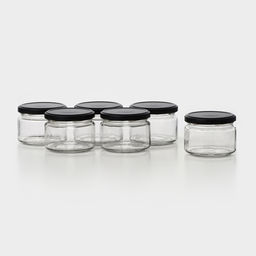 Набор стеклянных банок с черной крышкой и этикеткой, ТО-82, 0,25 л, 6 шт - Simaland фото 2