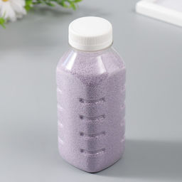 Песок цветной в бутылках "Сиреневый" 500 гр, МИКС
