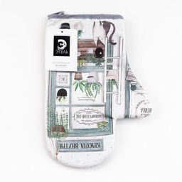 Варежка-прихватка Ботанический сад 20х28см,саржа, 100% хлопок, ватин 250г/м2 - Этель фото 4