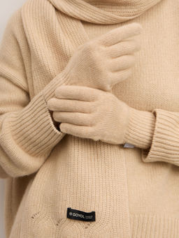 Перчатки из кашемира 31100 бежевые