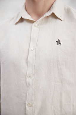 TRENDYOL MAN Tas Limited Edition %100 Keten Regular Fit Gomlek TMNSS25GO00057 - Trendyolmilla фото 9