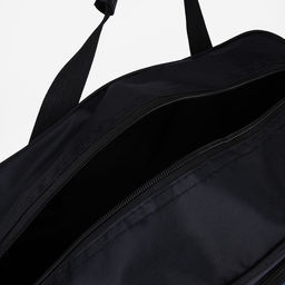 Сумка дорожная на молнии, 2 наружных кармана, длинный ремень, цвет чёрный/синий - Simaland фото 4