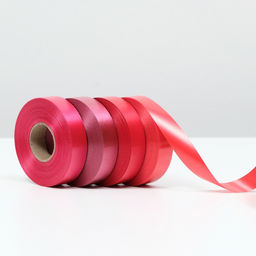 Цена за 4 шт. Лента для декора и подарков, красный МИКС, 2 см х 45 м