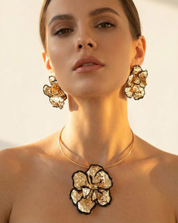 Комплект: колье-обруч и серьги