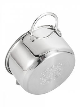 Кастрюля с крышкой 1л серебристый нержавеющая сталь