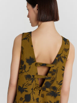 Платье женское хаки с цветочным принтом - Mark formelle фото 7