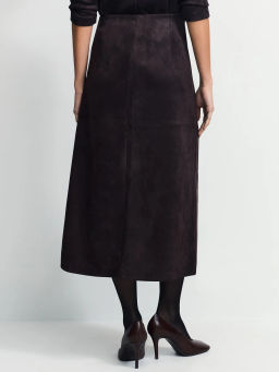 Юбка миди из искусственной замши / Zarina