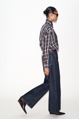 Z1975 WIDE-LEG BELTED JEANS - Zara фото 13