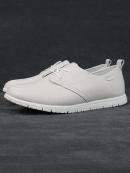 03-FDE16-1P BEIGE Полуботинки спортивные женские (натуральная кожа) - Фабричный китай фото 4