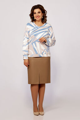 Блуза Swallow 803.2 черный+серебряный узор фото 111