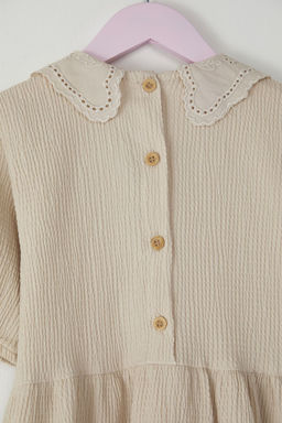 K?rm?z? K?z Cocuk Pamuklu Bebe Yaka Mini Bayraml?k Orme Elbise TKDSS25EL00022 - Trendyolmilla фото 6