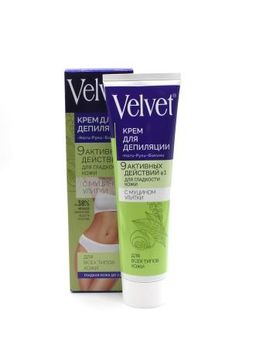 Депилятор "Велвет" Крем 9 в 1 увлажняющий (Муцин улитки) 100мл.16 /647391